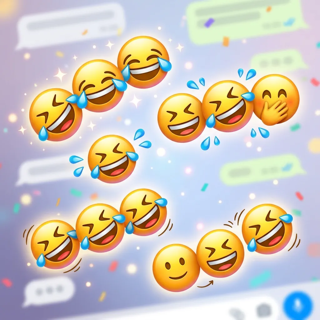 Best side laughing emoji combos copy & paste