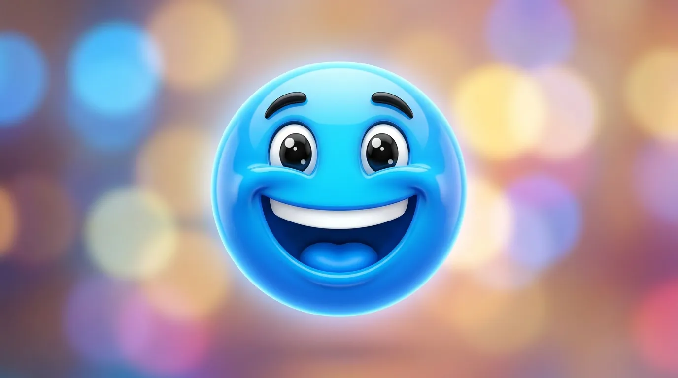 Blue Emoji Smile
