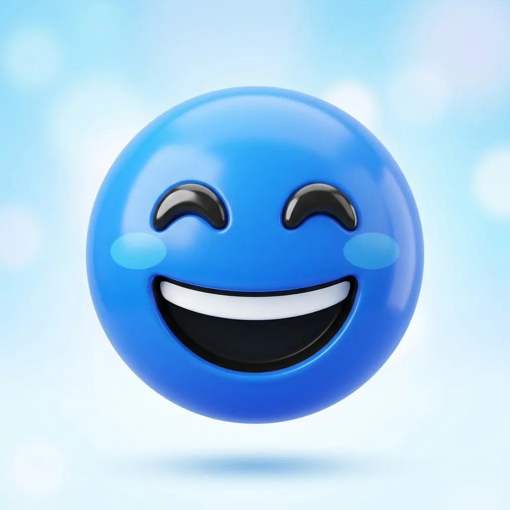 How to use blue emoji smile the right way