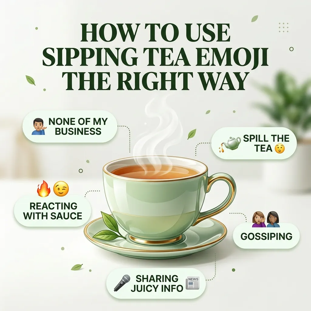 How to use sipping tea emoji the right way