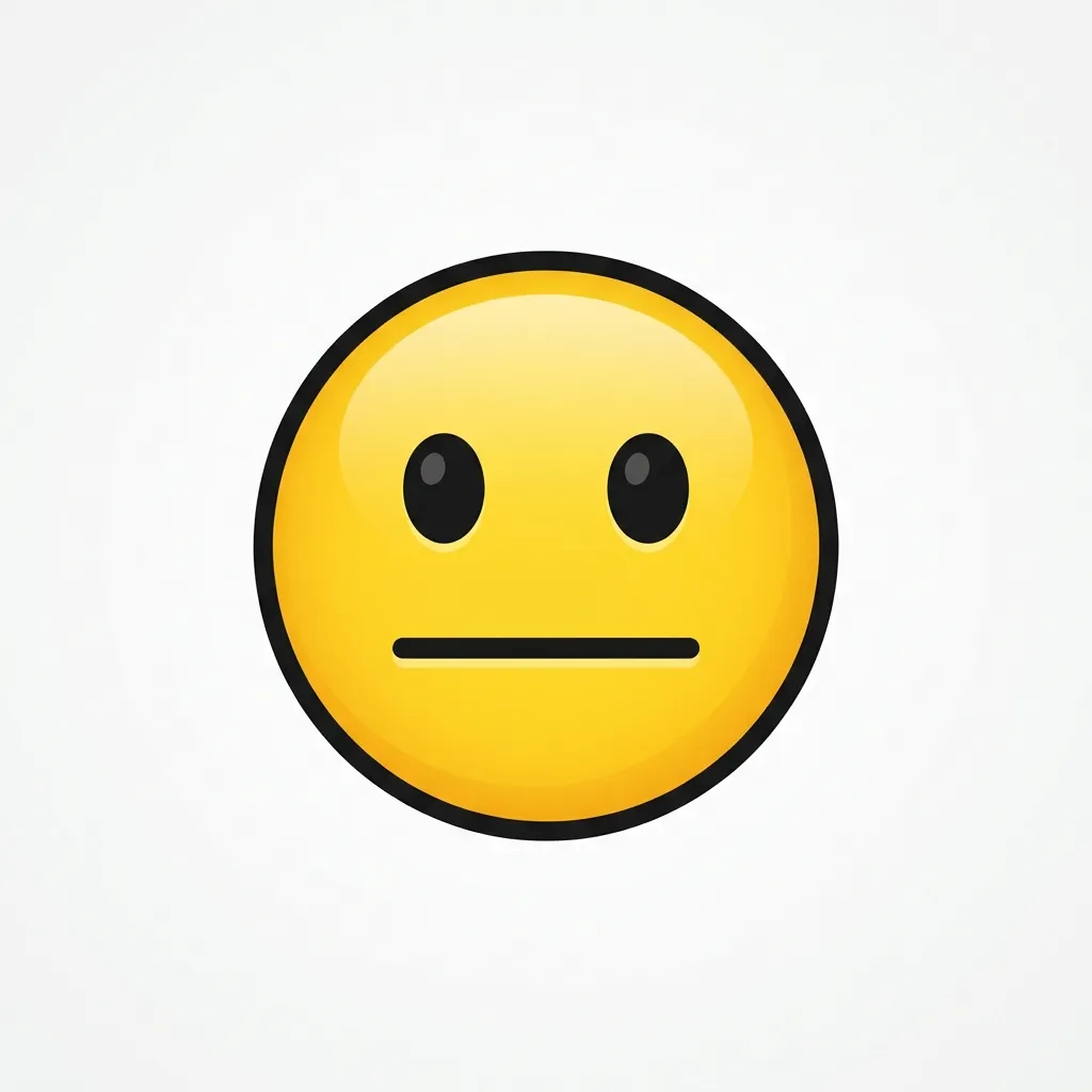 How to use straight emoji face the right way