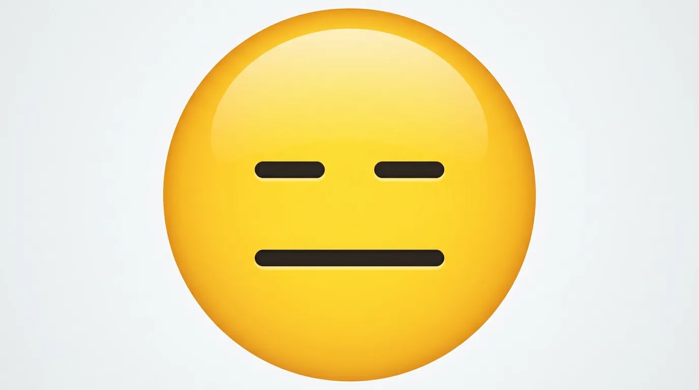 Straight Emoji Face