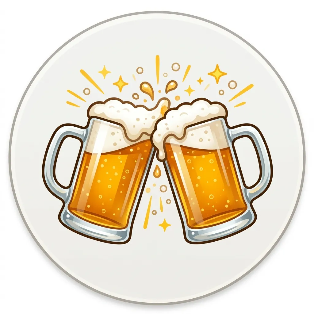 What do beer cheers emoji mean?