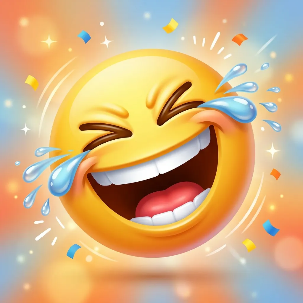 What do cracking up emoji mean?