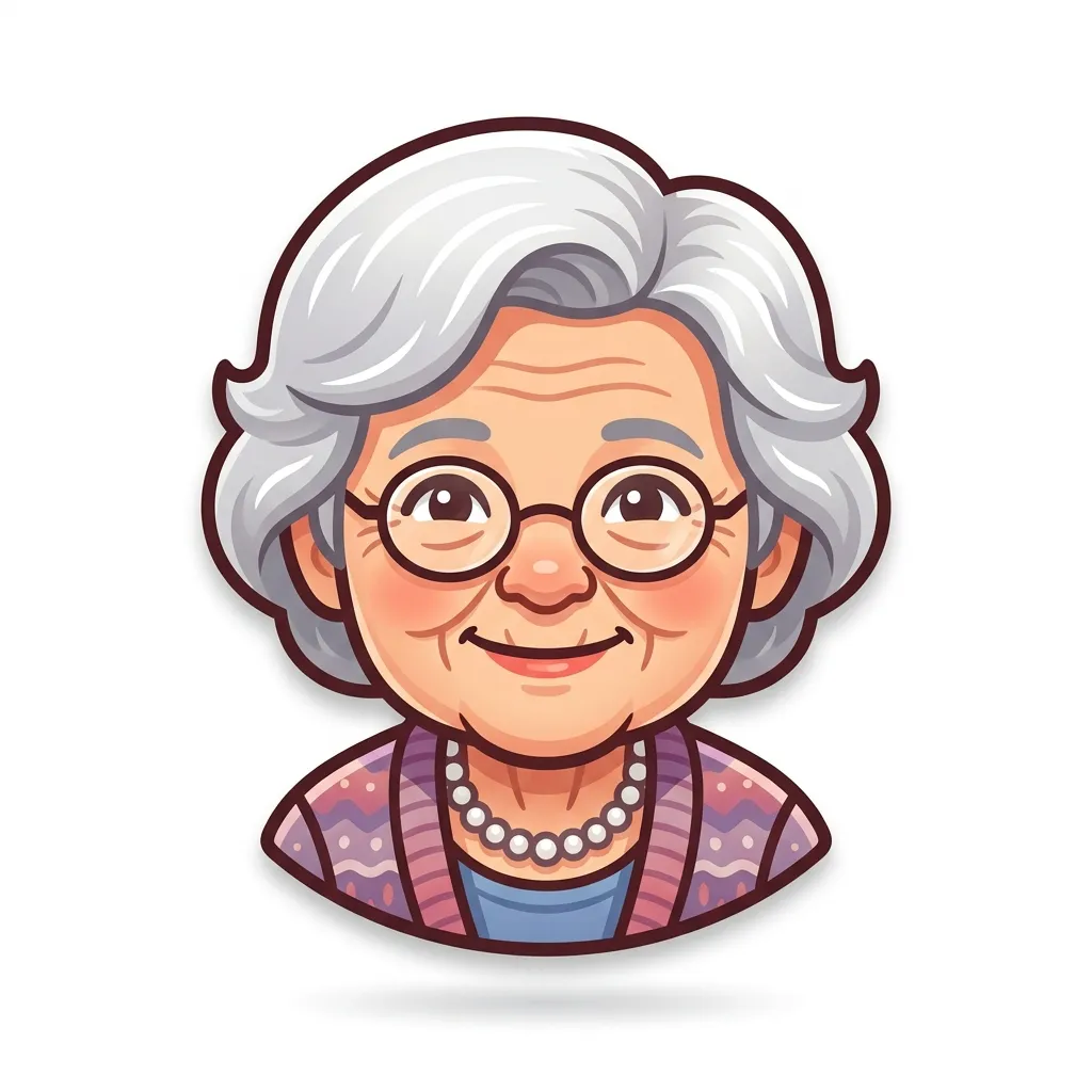 What do old woman emoji mean?