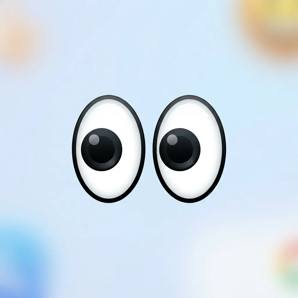 What do open eyes emoji mean?