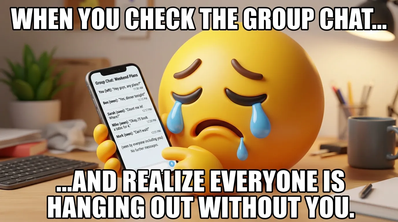 What do sad emoji mem mean?