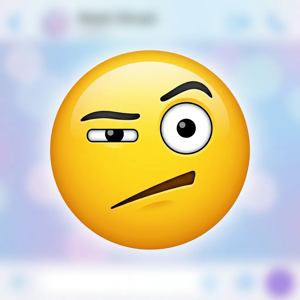 What do slant mouth emoji mean?
