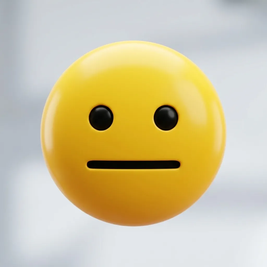 What do straight emoji face mean?