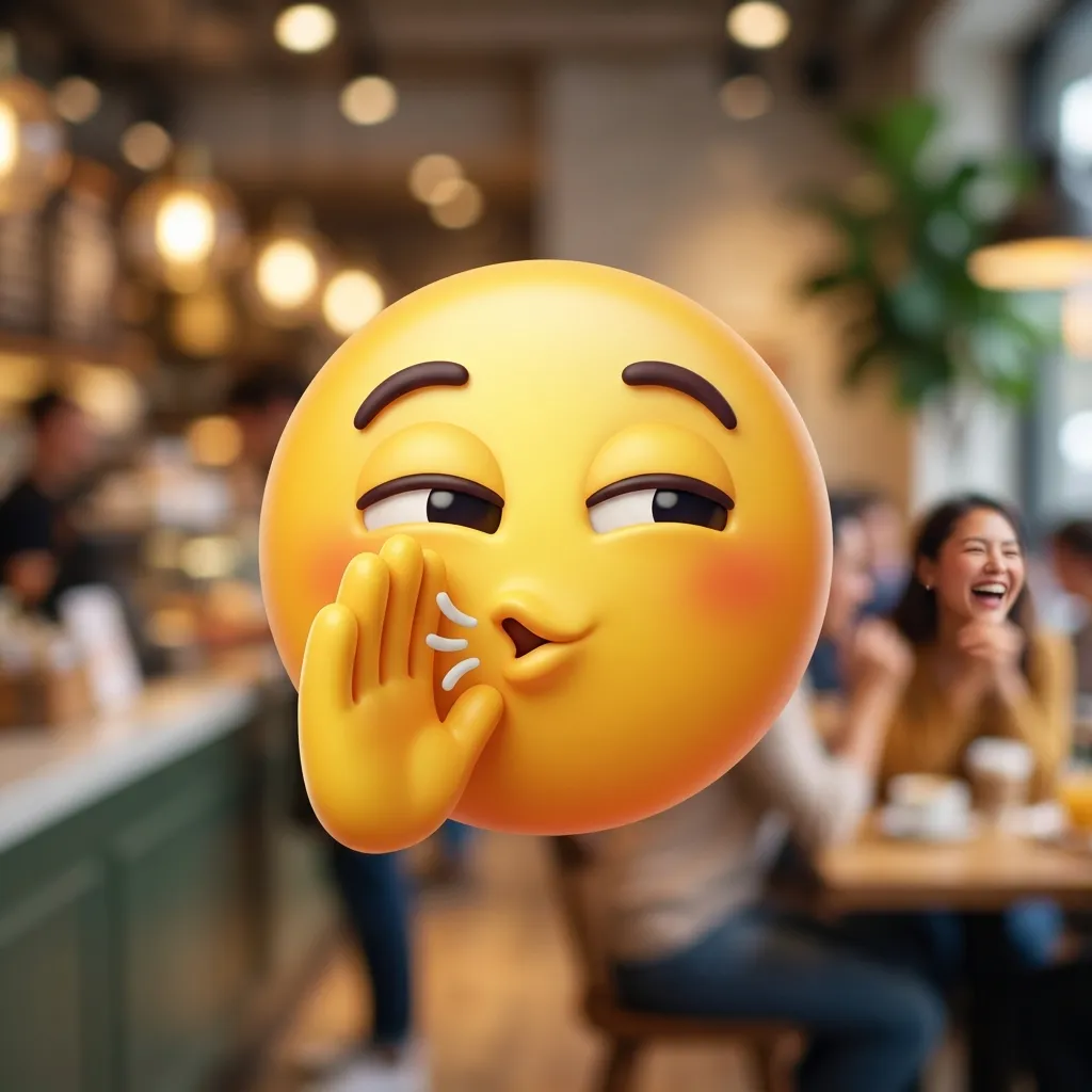 What do whispering emoji mean?