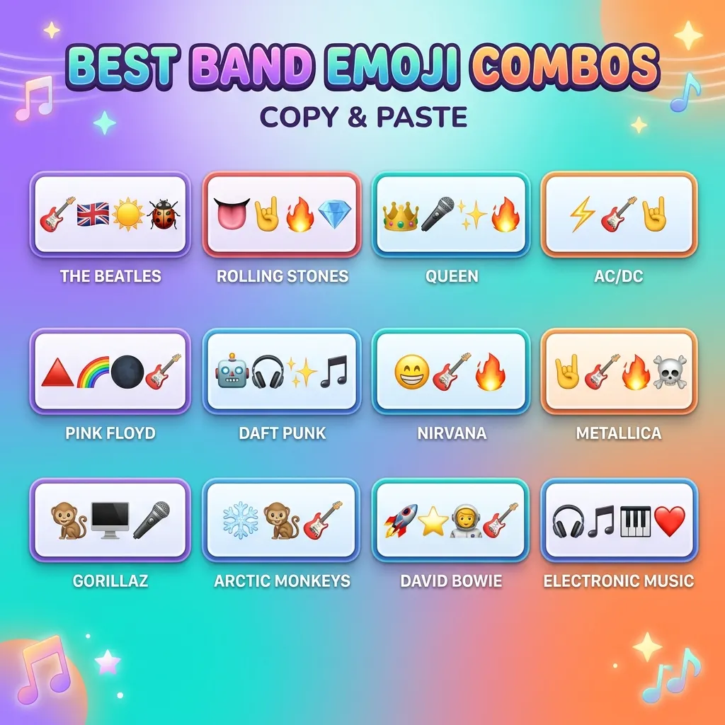 Best band emoji combos copy & paste