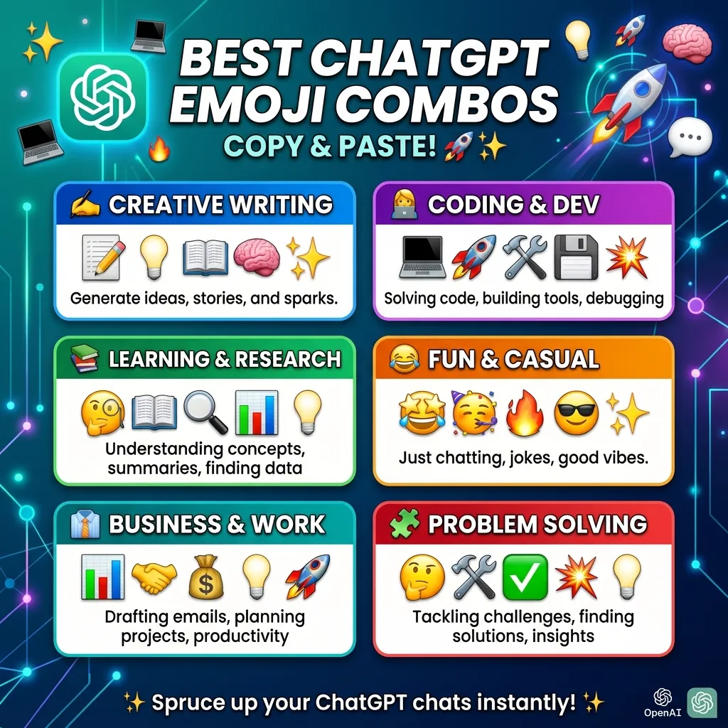 Best chatgpt emoji combos copy & paste