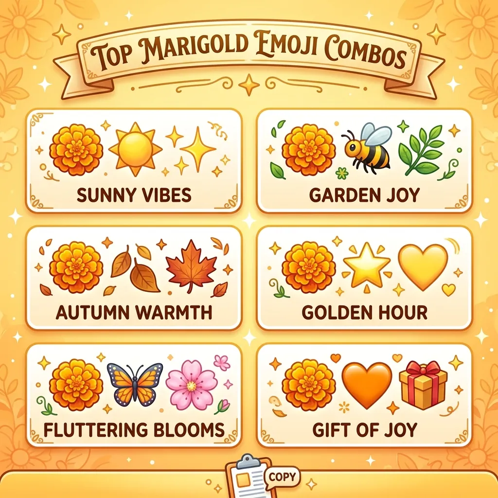 Best marigold emoji combos copy & paste