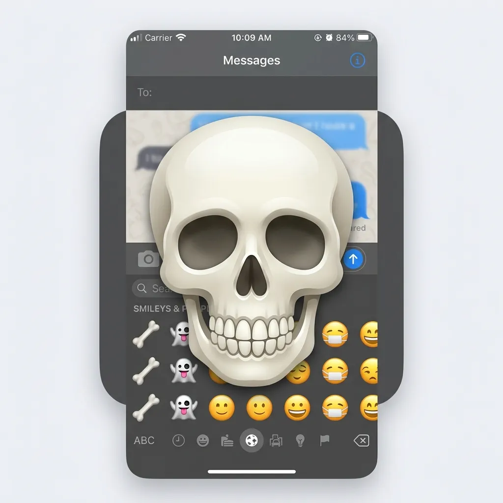 How to use iOS skull emoji the right way