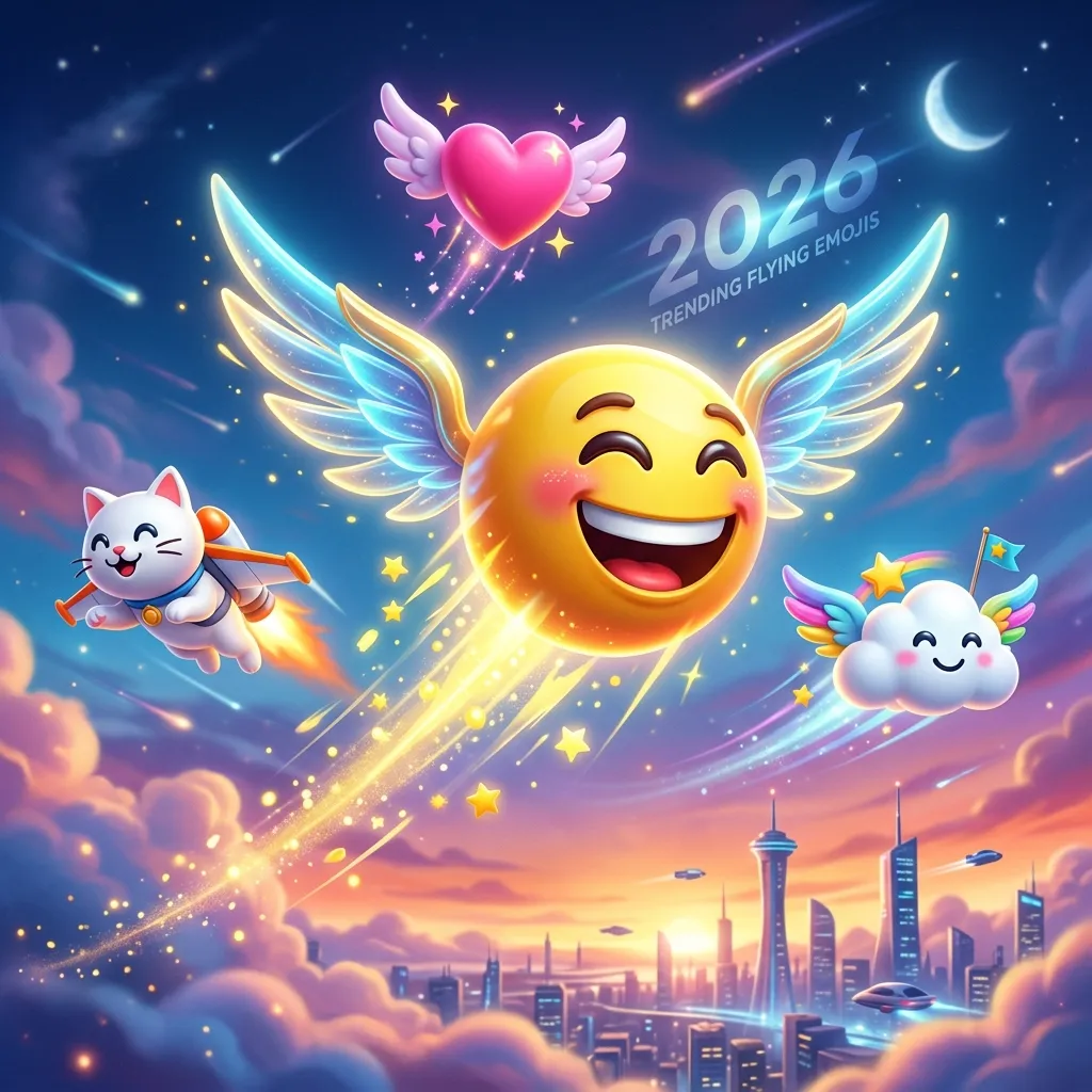 Trending flying emoji in 2026