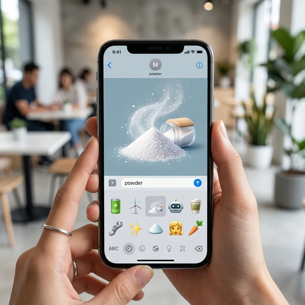 Trending powder emoji in 2026