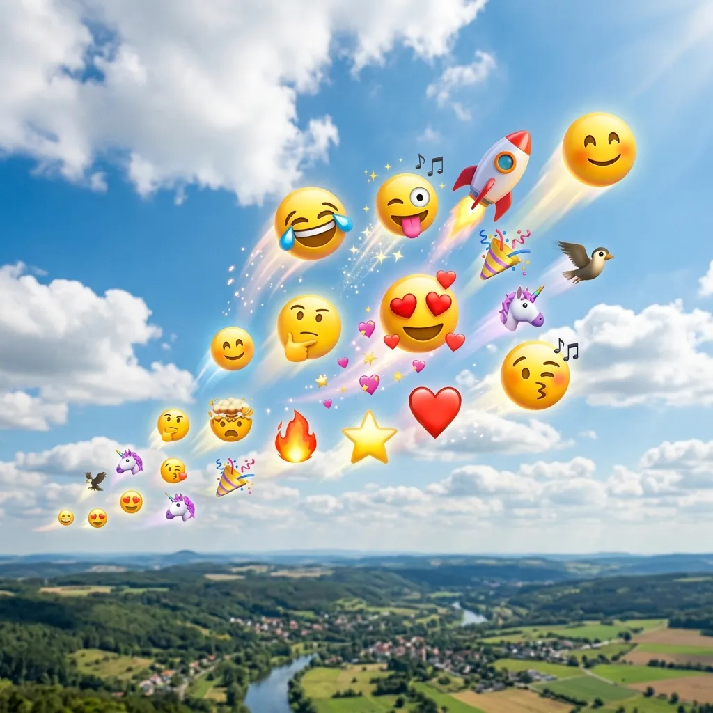 What do flying emoji mean?
