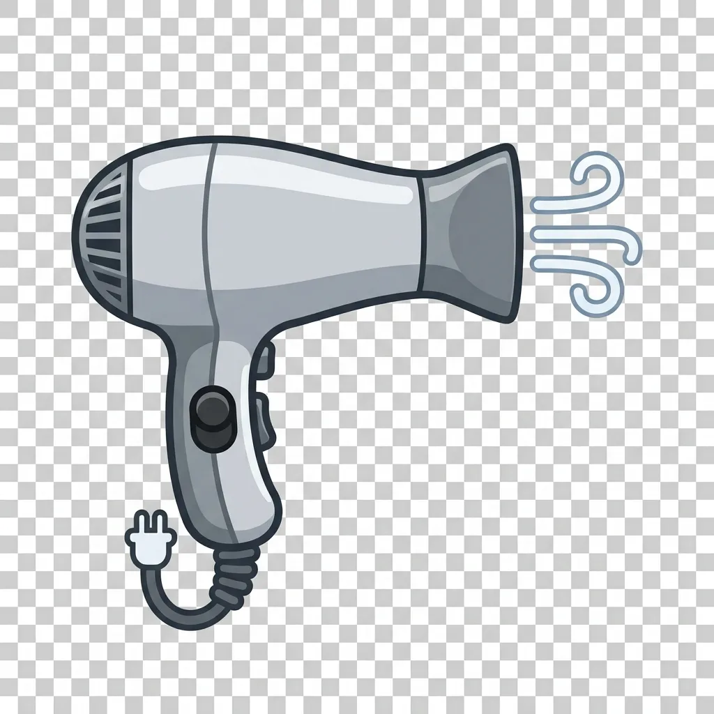 What do hair dryer emoji mean?