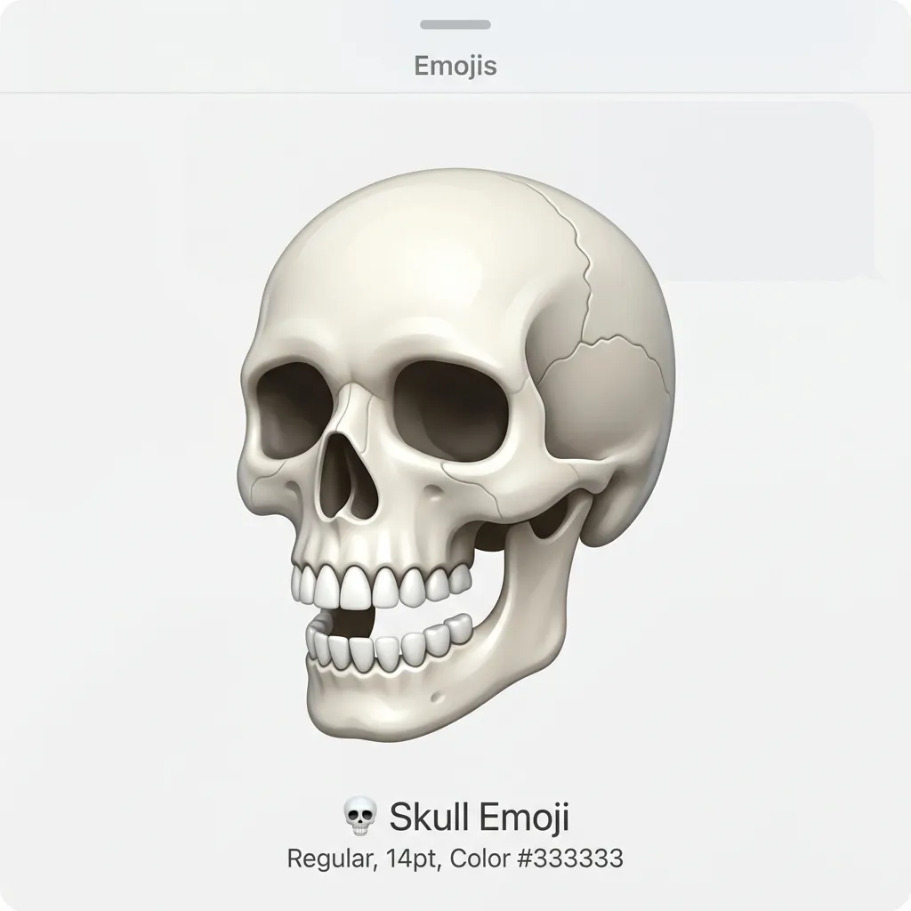 What do iOS skull emoji mean?