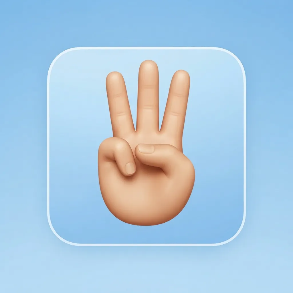 What do three finger emoji mean?