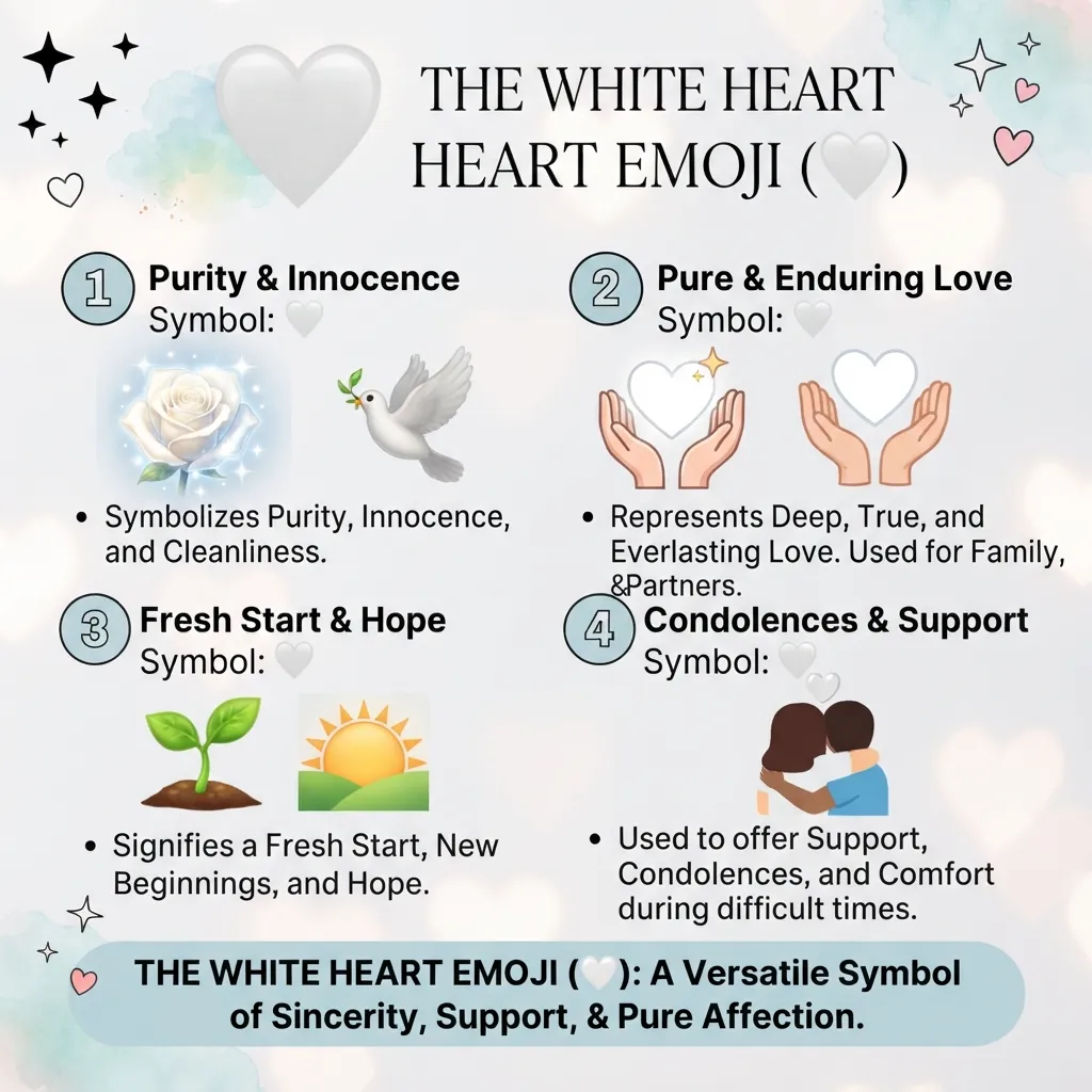 What do white heart emoji meaning?